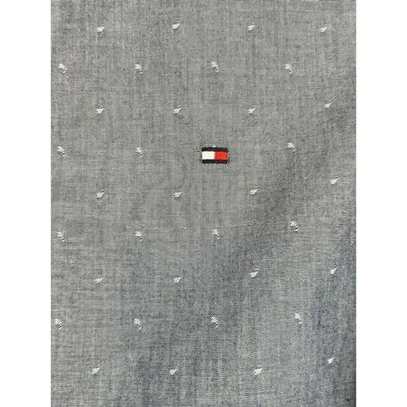 Tommy Hilfiger Men's Shirt S/P Classic Fit Gray Long Sleeve Button Up Collared - Picture 4 of 9